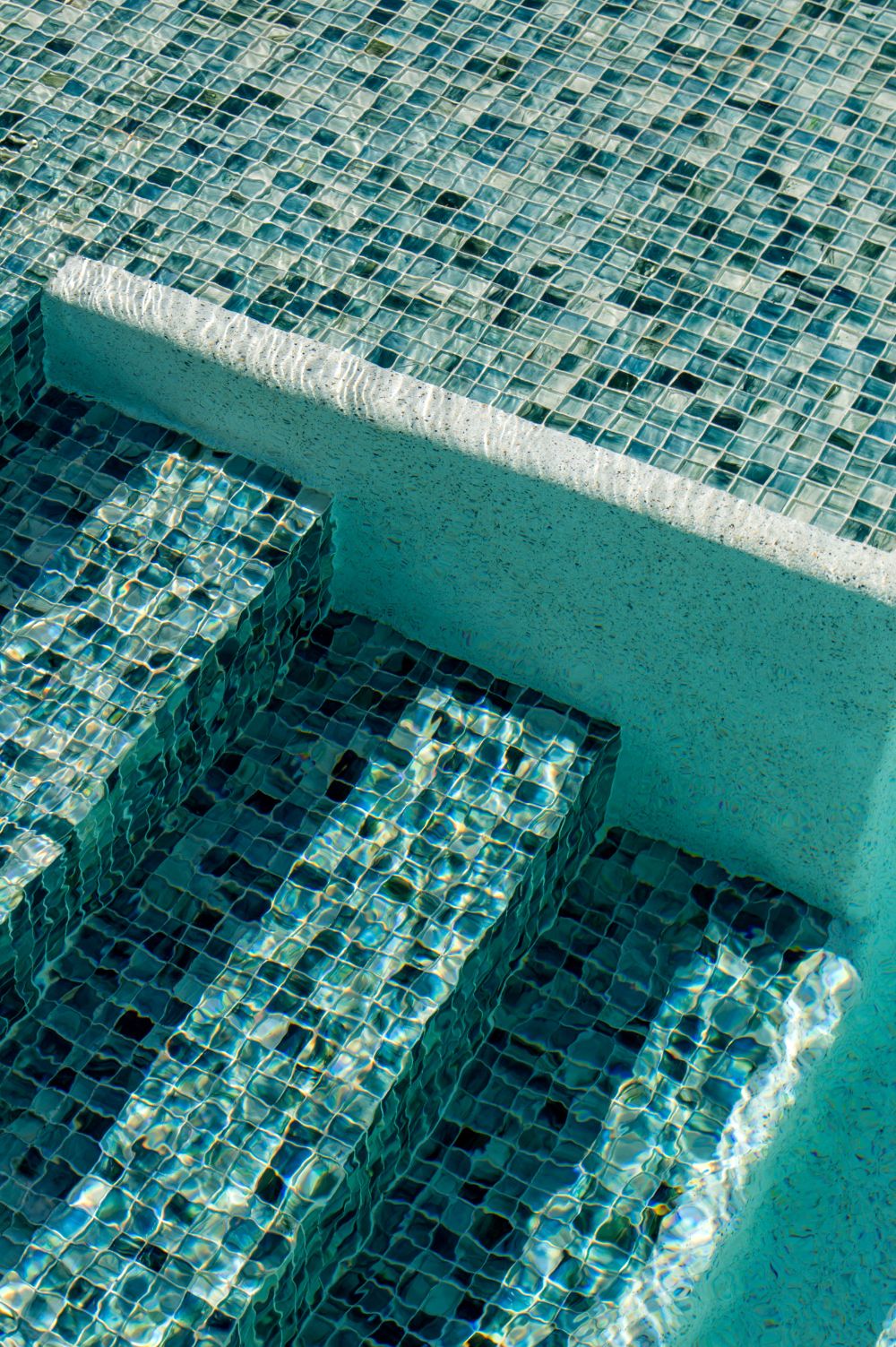 Mosaic and pool tiles detail